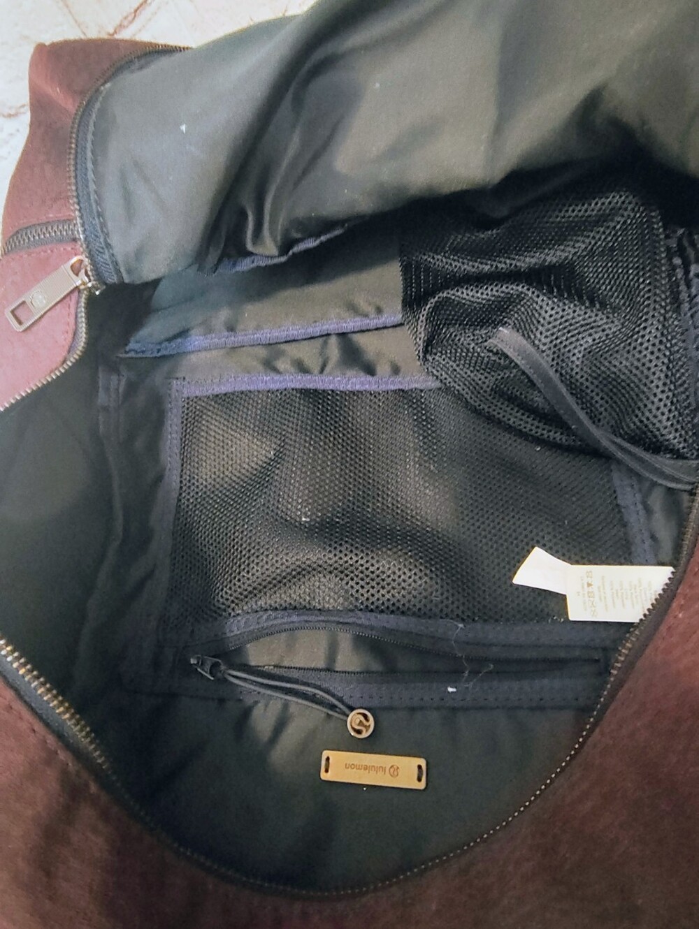 Lululemon City Adventurer  Dark Cherry Back Pack Back Pocket Utility Water Repel - Picture 6 of 16